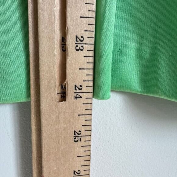 Vintage Young Con tempos Womens XS S Green Regal Ruffled Blouse Shirt Frill - Picture 9 of 16